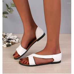Dress Shoes 2024 Summer Women's Flat With Sandals Casual Comfortable Women Flip-flops Fashion Wear Resistant Outdoor Female