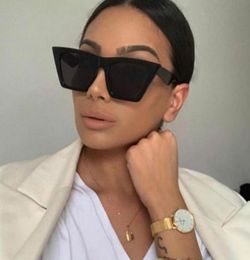 Women Big Frame Shades Oversized Sunglasses Square Brand Designer Vintage Men Fashion Sun Glasses UV4009061112