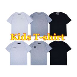 ESS Camisetas infantis de algodão para crianças, camisetas de algodão para meninos e meninas, camisetas de verão, bebês, crianças, jovens, casual, manga curta, camiseta impressa