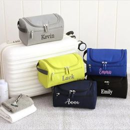 Personalised Outdoor Portable Oxford Cloth Travel Rinse Bag Waterproof Large Capacity Storage Makeup Bag Custom Embroidered 240314