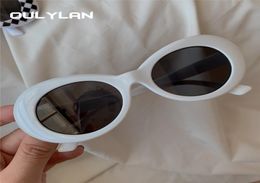 Clout Goggles Kurt Cobain Sunglasses Men Vintage Oval Sun Glasses Retro Female Male White Black Eyewear UV4004373128