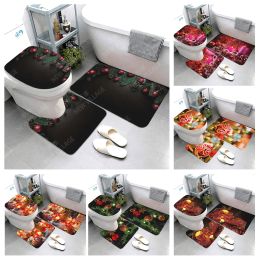 Mats home bathroom floor mats Christmas decorations Bath Foot mat modern bathroom accessories rug Toilet mat Bathtub antislip carpet