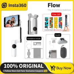 Monopods Insta360 Flow Stabilizer Aipowered Smartphone Stabilizer Selfie Stick Tripod 3axis Stabilization Insta360 Flow Handheld Gimbal