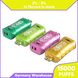 Original EU warehouse Disposable E cigarette puff 15000 puff huge vape pen 15k puffs prefilled disposable pen rechargeable