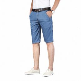 Nave libera 2023 Pantaloni casual elasticizzati Busin Jeans a gamba dritta nuovi quarti estivi da uomo m263 #