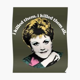 Calligraphy Murder She Wrote 80S Retro Dankfutura Poster Painting Wall Mural Modern Decoration Vintage Home Funny Art Decor No Frame