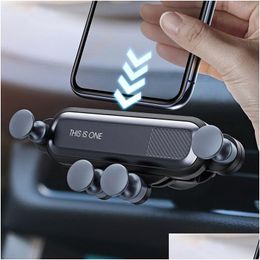 Car Holder Phone Mount Mobile Stand Cell Smartphone Gps Support For Huawei Redmi Lg Drop Delivery Automobiles Motorcycles Auto Electro Otr8M