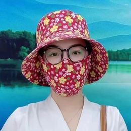 Cycling Caps Wide Brim Tea Picking Cap Protect Neck Shawl Women's Ponytail Hat Anti-uv Fisherman Four Seasons