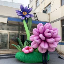 6m 20ft High Outdoor Christmas Inflatable Flowers With Blower For Nightclub Christmas Stage Event Decor Christmas Decoration 001