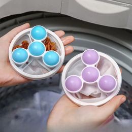 Laundry Bags Ball Floating Fur Lint Hair Catcher Clothes Cleaning Removal Mesh Bag For Washing Machine