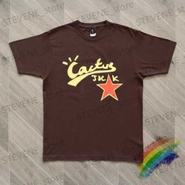 Men's T-Shirts Brown Baseball Short Slves T Shirt Men Women High Quality Top Ts T-Shirt T240325