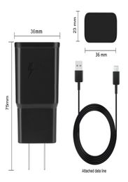 For Samsung S10 Charger Adapter 2 in 1 Fast Charger Combo 78W Wall Charger Type C Cable Home Adapter EU US PLUG for Android Celllp6645608