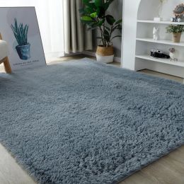 Mats Soft Long Hair Hallway Carpets Square Bathroom Rugs Nonslip Bath Mats Toilet Floor Water Absorption Bath Rugs Machine Washable