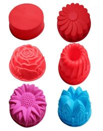 DIY silicone cake moulds big round cake mold heart flower dessert mold Different Shape for selection17437705