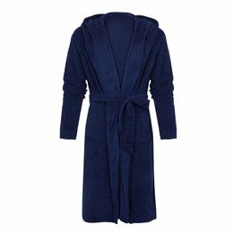 men Soft Coral Fleece Nightgown Plus Size Men Flannel Robe Sleepwear Thick Warm Lg Bathrobe Nightgown Fleece Lg Bath Robe O86M#