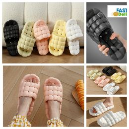 Slippers Home Shoes GAI Slides Bedroom Shower Room Warms Plush Living Room Soft Wearing Cottons Slippers Ventilate Womans Men pink white