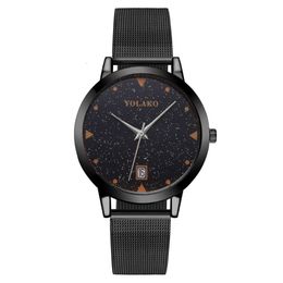 Fashion Starry Sky Calendar Women's Milan Mesh Quartz Watch