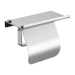 Holders Wall Mount Toilet Paper Holder Multifunction Bathroom Storage Shelf Self Adhesive Stainless Steel Toilet Paper Roll Holder