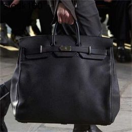 Large Hac Handbag Top50 Black Bag Capacity Fitness Women Fashion Tote Bk Genuine Leather