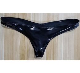 Glazed Leather Latex Shiny Gstring Women Low Waist Elastic Sexy Briefs Ladies XL Plus Size PU Solid Tback Bikini Gstring Thong Y208801690