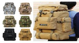 Outdoor Bags 70L Extra Large Hiking Camping Backpack Rucksack Travel Backpacking Waterproof Luggage Bag Day Pack Molle8450083