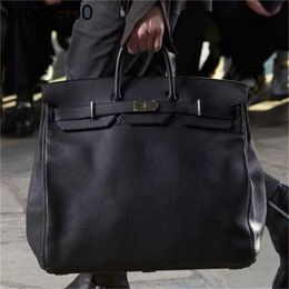 Top Large Hac Handbag 50 Black Bag Capacity Fitness Women Fashion Tote Bk Genuine Leather 4HAW