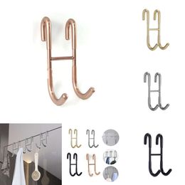 New 304 Stainless Steel Glass Door Shower Hook Towel Rack Coat Kitchen Bathroom Frameless Drilling-Free Hooks