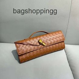 Umhängetaschen Bottegs Handtasche Venetass Bag Single New Long Lady Clutch Andiamo Rindsleder Frauen Baguette Horizontale Handtaschen Weben Bankett Cros 16W6