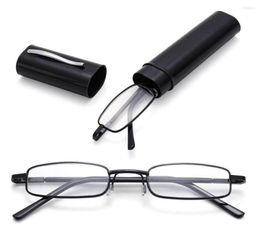 Sunglasses Portable Lightweight Slim Reading Glasses With Tube Case Anti Blue Light Readers For Men Women Mini Compact Eyeglasses5684996