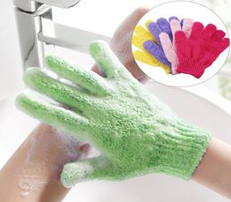 Bath Clean Gloves Wash Cloth Shower Scrubber Back Scrub Exfoliating Body Massage Sponge Moisturizing Spa Skin 7 colors4332032