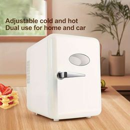 One Mini Refrigerator, Makeup Small Refrigerator 110V-130V AC Home/12v DC Car Be Used Both, Cold Hot Modes, Can Place Skincare, Food, Drinks and More, Capacity