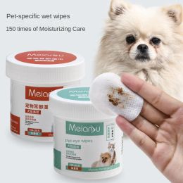 Wipes 2 Bottles Pet Wipes For Cats Dogs Cleaning The Eyes And Ears Removing Dirt General Pet Supplies For Puppy Pet Cat 150pcs/bottles