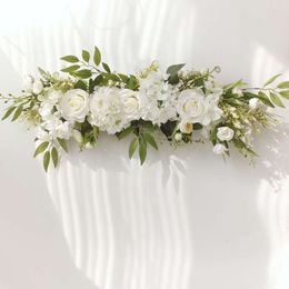 1pc, Flowers, Artificial Flower Floral Swag for Arch Ceremony Sign Chair, Holiday Decor, Party Decor Supplies, Wedding Supplies