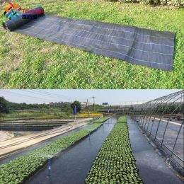 Nets Tewango Garden Yard Ground Cloth Cover Landscape Heavy Duty Weed Barrier Block Greenhouse Plastic Mulch Custom size