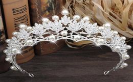 Cheap 2018 Wedding Bridal TiarasCrowns Faux Pearls Rhinestone Luxury Bride Headpieces Jewelry High Quality Hair Accessor4491466