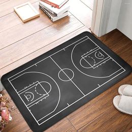 Bath Mats Basketball Court Foot Mat Kitchen Shower Door Sport Quick Dry Fashion Bathroom Waterproof Anti Slip Toilet Pad