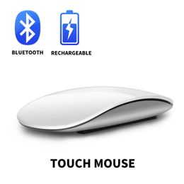 Bluetooth 40 Wireless Mouse Rechargeable Silent Multi Arc Touch Mice Ultrathin Magic For Laptop Ipad Mac PC 240314