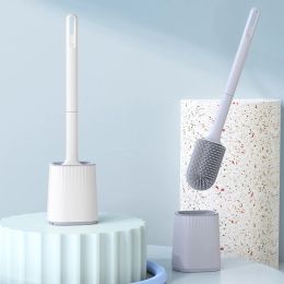 Brushes Toilet Brush and Holder Toilet Bowl Brush Plastic Holder Easy to Hide Space Saving for Storage DripProProof Easy to Assemble