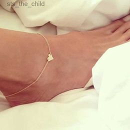 Anklets 2018 Boho Beach Barefoot Sandals Bracelet Chains Gold Heart shaped Bracelets Fashion Womens Wear Bracelets WholesaleC24326
