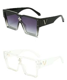 2023 선글라스 디자이너 사이클론 안경 세련된 야외 여성 UV400 남성 빅 렌즈 선글라스 유니즈니스 안경