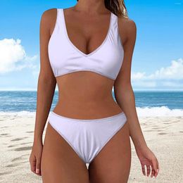 Women's Swimwear Women Sexy Bikini Set Deep V-Neck Beachwear Bathing Suits Female Push Up Padded Biquini Bathers Two Piece Swimsuits