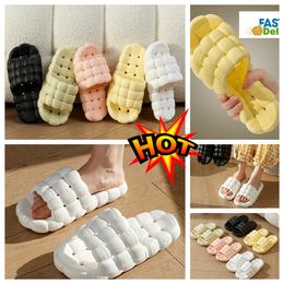 Slippers Home Shoes GAI Slide Bedroom Showers Room Warm Plush Living Room Soft Wear Cotton Slippers Ventilate Woman Men pink whites