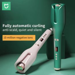 Irons Mijia Automatic roseshaped curling iron ceramic lazy automatic curling rod antiscalding LCD spiral hairdresser