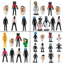 Action Toy Figures 6/8/10/12PCS Skibidi Toilet Figure Action PVC Model High-quality Toy Desk Decor Collection Childrens Birthday Gifts T240325