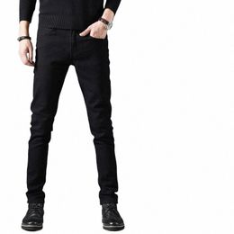 2023 spring New style Men's Skinny Jeans Fi Casual Elastic Cott Slim fit Denim Pants high quality Comfortable jeans men c5cY#