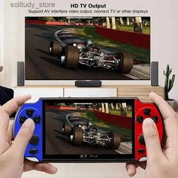 Portable Game Players X7 Plus handheld gaming console with built-in classic retro games portable mini video player 5.1 inch I screen 6800 classic games Q240326