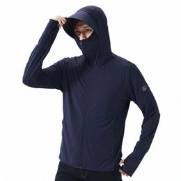men Golf Windbreaker Sun Protecti Clothing Upf 50 Uv Block Hood Thin Outerwear Summer Jacket Sport Cam Fishing Skin Coat A39g#