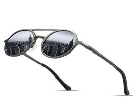 Brand Design Sunglasses Men Polarized Vintage Round Frame Sun Glasses Aluminum Alloy Driver Glasses Driving Mirrors CX206185105