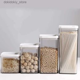 Food Jars Canisters 4-size/set food storage box plastic kitchen extractor noodle box rainy storage tank 700ml/110ml/15ml/1900mlL24326