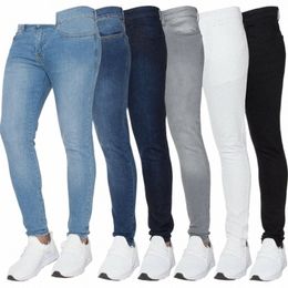 y2k Mens Streetwear Jeans Aestethic Black Skinny Pants Fi Harajuku Classic Elastic Cott Slim Denim Pants Men clothing New j9tI#